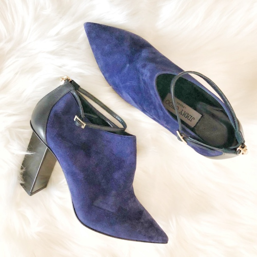 Jimmy Choo Vanish Ink Buckle Ankle Boots Bootie